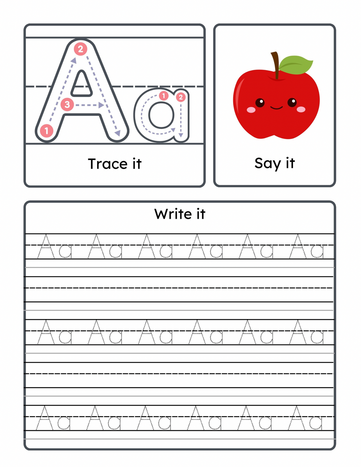 Letter Tracing Worksheets A-Z