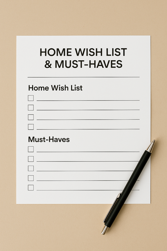 Home Wishlist & Must Haves Worksheet
